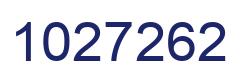 Number 1027262 blue image