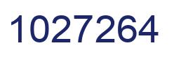 Number 1027264 blue image