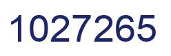 Number 1027265 blue image