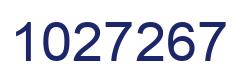 Number 1027267 blue image