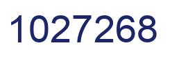 Number 1027268 blue image