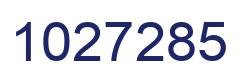 Number 1027285 blue image