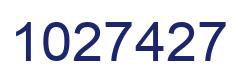 Number 1027427 blue image