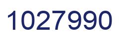 Number 1027990 blue image