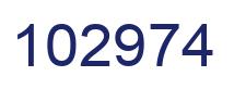 Number 102974 blue image