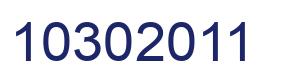 Number 10302011 blue image