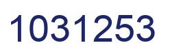 Number 1031253 blue image