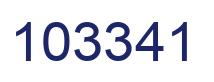 Number 103341 blue image