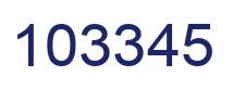 Number 103345 blue image