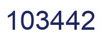 Number 103442 blue image
