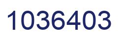 Number 1036403 blue image