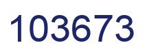 Number 103673 blue image