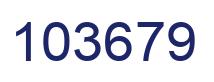 Number 103679 blue image