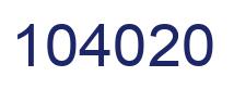 Número 104020 imagen azul