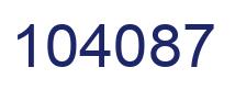 Number 104087 blue image