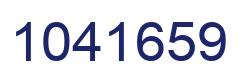 Number 1041659 blue image