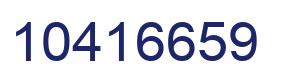 Number 10416659 blue image