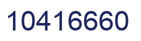 Number 10416660 blue image