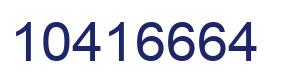 Number 10416664 blue image
