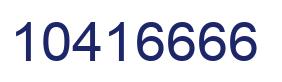 Number 10416666 blue image