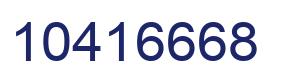 Number 10416668 blue image
