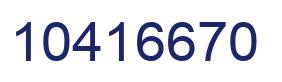 Number 10416670 blue image