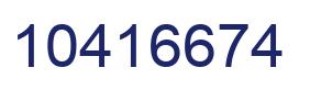 Number 10416674 blue image
