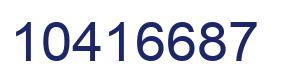 Number 10416687 blue image