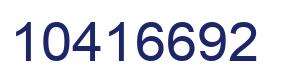 Number 10416692 blue image