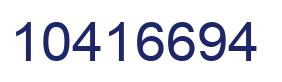 Number 10416694 blue image