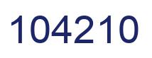 Number 104210 blue image