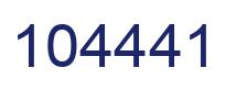 Número 104441 imagen azul
