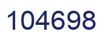 Number 104698 blue image