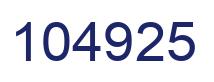 Número 104925 imagen azul