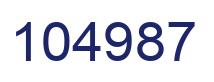 Number 104987 blue image