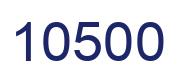 Number 10500 blue image