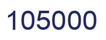 Number 105000 blue image