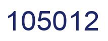Number 105012 blue image