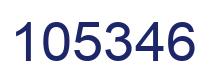 Number 105346 blue image
