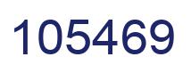 Number 105469 blue image