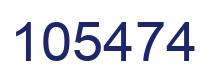 Number 105474 blue image