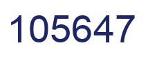 Number 105647 blue image