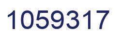 Number 1059317 blue image