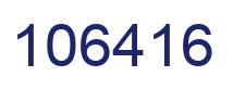 Number 106416 blue image
