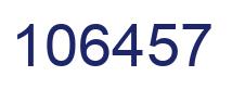 Number 106457 blue image