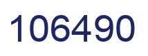 Number 106490 blue image