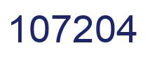 Number 107204 blue image