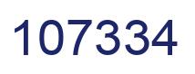 Number 107334 blue image