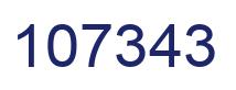 Number 107343 blue image