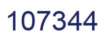 Number 107344 blue image